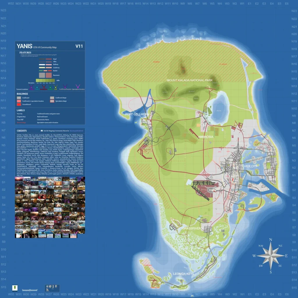 La carte communautaire V11 de l'État de Leonida pour GTA 6 créée par Yanis et la communauté Reddit