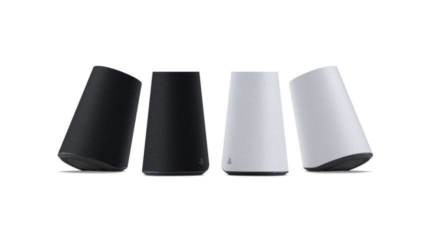 Sony Pulse Elevate, enceintes gaming sans fil PlayStation pour PS5, en coloris Midnight Black et White sur fond studio blanc