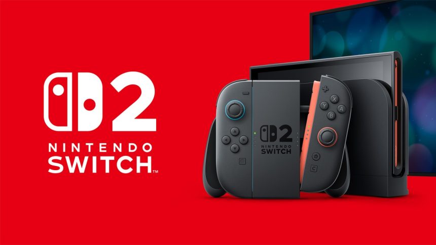 Nintendo Switch 2, visuel officiel de la console dockée avec son logo Switch 2