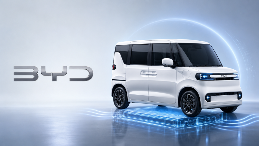 BYD mini citadine électrique pour l'Europe, concept avec batterie X-Pack