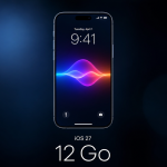 iPhone avec le nouveau Siri d'iOS 27, exigence de 12 Go de RAM