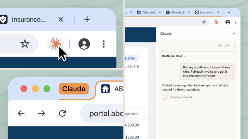 Claude Cowork dans Chrome : le panneau latéral de l'extension Anthropic qui pilote plusieurs onglets