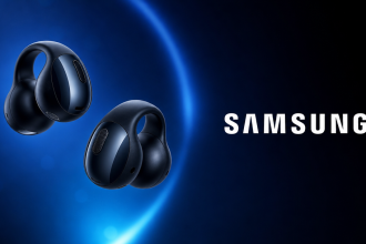 Samsung Galaxy Able, écouteurs ouverts à clip, rendu concept