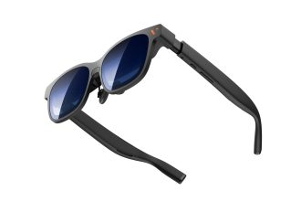 Viture Pro 2, lunettes réalité augmentée noires sur fond blanc, vue officielle du produit