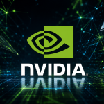 Concept : logo officiel NVIDIA sur fond techno sombre, réseaux neuronaux et GPU, illustration de l'investissement de 6 milliards de dollars dans Poolside pour un modèle open-weight rival d'OpenAI et DeepSeek