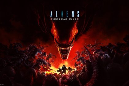 Key art officiel du jeu Aliens: Fireteam Elite, marines confrontés à un Xenomorphe