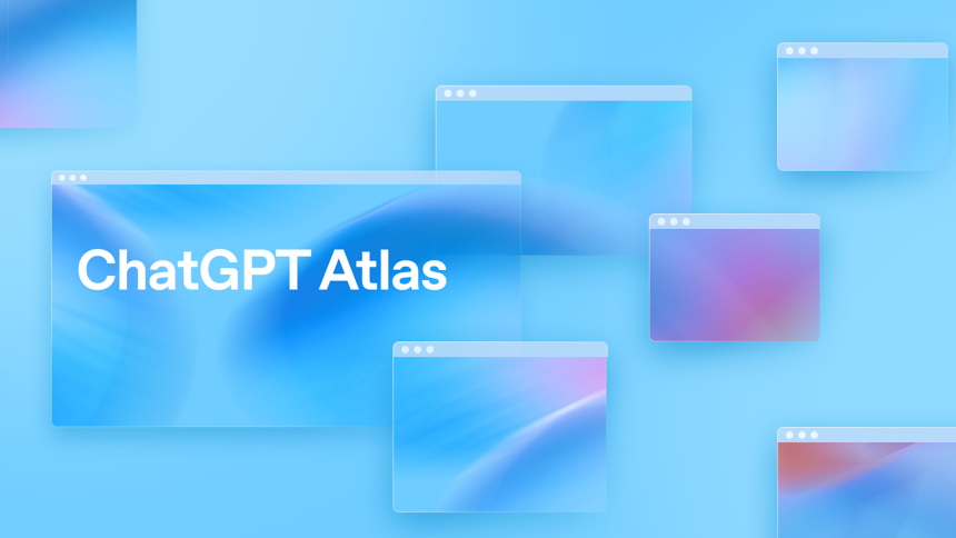 Art officiel OpenAI du navigateur IA ChatGPT Atlas