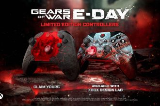 Les deux manettes Xbox sans fil édition limitée Gears of War: E-Day