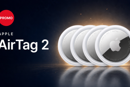 Apple AirTag 2 pack de 4, visuel promo avec badge PROMO