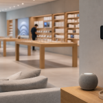 Apple Store réaménagé pour les lancements Home : HomePod, Apple TV et hub domotique, concept (fuite Gurman)