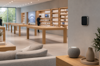 Apple Store réaménagé pour les lancements Home : HomePod, Apple TV et hub domotique, concept (fuite Gurman)
