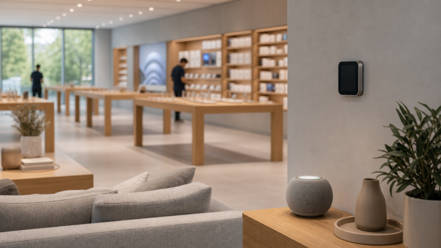 Apple Store réaménagé pour les lancements Home : HomePod, Apple TV et hub domotique, concept (fuite Gurman)