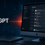 Concept : iMac affichant la timeline Computer History de ChatGPT qui enregistre clics, frappes et navigation sur Mac