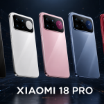 Xiaomi 18 Pro, rendu concept avec cinq coloris (noir, blanc, rose, bleu, rouge) et dos en fibre de verre