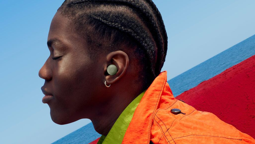 Écouteurs Google Pixel Buds Pro 2 dans le coloris Olive, mis à jour avec ANC dynamique et Gemini vocal