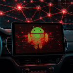 Autoradio Android compromis par le botnet Zhima découvert par Kaspersky, concept d'illustration