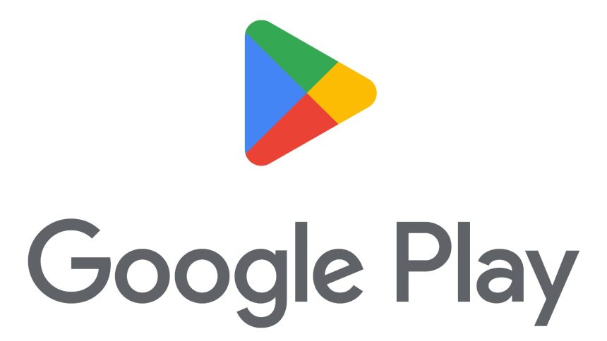 Logo officiel Google Play, boutique d'applications Android