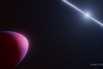 Concept officiel NASA de l'exoplanète en forme de citron PSR J2322-2650b en orbite autour d'un pulsar, observée par James Webb