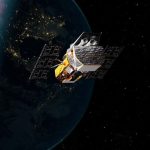 Rendu officiel NASA du télescope Swift en orbite autour de la Terre