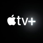 Logo officiel Apple TV+ sur fond noir