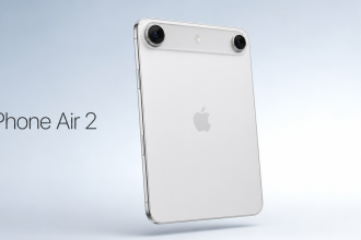 Rendu concept de l'iPhone Air 2 avec sa deuxième caméra exilée de l'autre côté de l'îlot photo