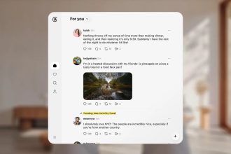 Application Threads en app native sur les casques Meta Quest, interface flottante en réalité mixte