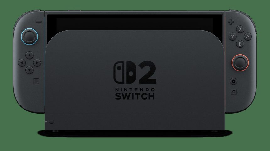 Nintendo Switch 2, rendu officiel de la console dockée avec ses Joy-Cons