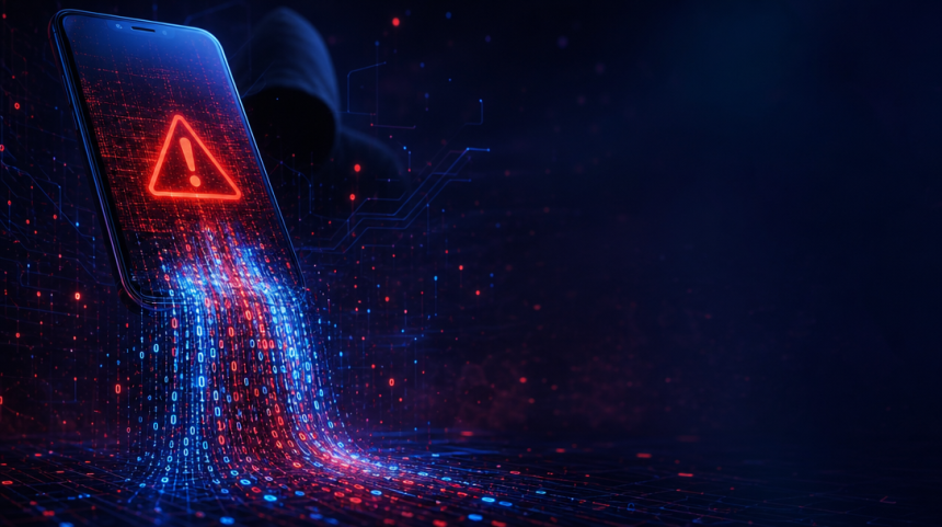 Rendu concept : fuite de données et cyberattaque dopée par l'IA en 2026