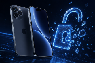 Concept jailbreak pour iOS 26, iPhone avec cadenas de sécurité numérique brisé