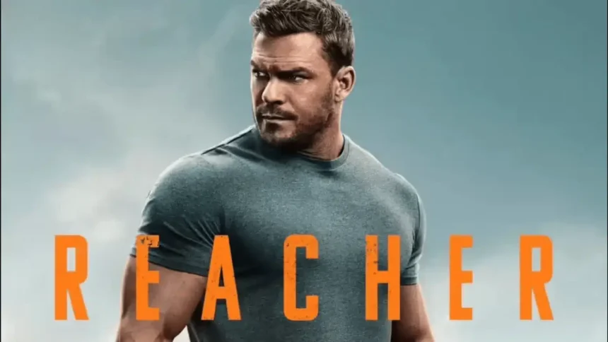 Alan Ritchson dans l'affiche officielle de Reacher saison 4 sur Prime Video