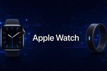 Apple Watch à écran rond et bague sans écran, concept de refonte