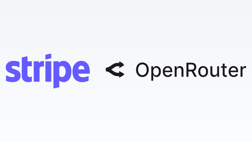 Logos officiels Stripe et OpenRouter côte à côte, acquisition de 10 milliards de dollars