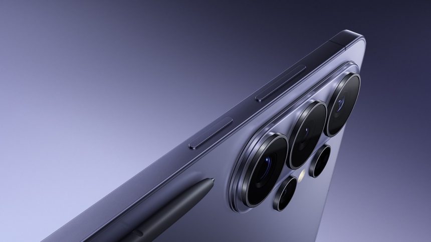 Samsung Galaxy S26 Ultra, rendu officiel de présentation du dos du smartphone