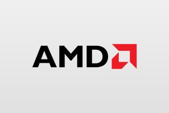 Logo officiel AMD avec le nom, sur fond clair, illustrant le rachat de Taalas