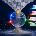 Concept illustrant le filtre algorithmique de Google SpamBrain qui élimine le contenu SEO généré en masse par IA
