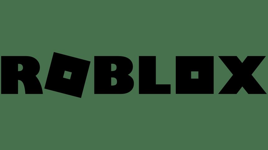 Logo officiel Roblox, le logo noir sur fond vert