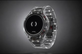 Rendu concept de la première smartwatch transparente Nothing