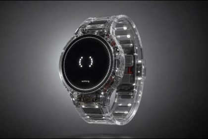 Rendu concept de la première smartwatch transparente Nothing