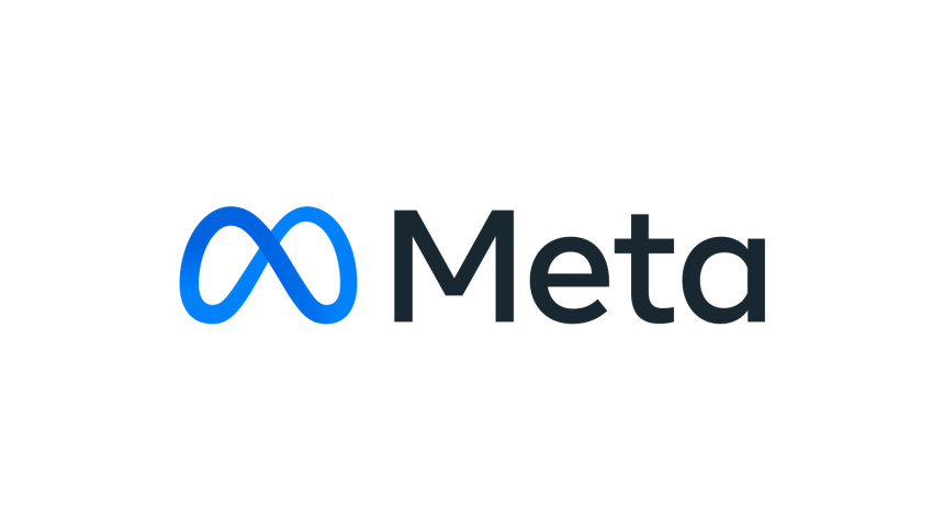 Logo officiel Meta, symbole bleu en boucle avec le nom de la marque