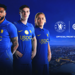 Joueurs de Chelsea portant le maillot sponsorisé USDC de Circle, officiel annonce Premier League