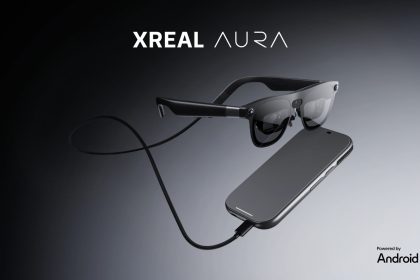 Visuel officiel des lunettes connectées XREAL Aura, propulsées par Android XR