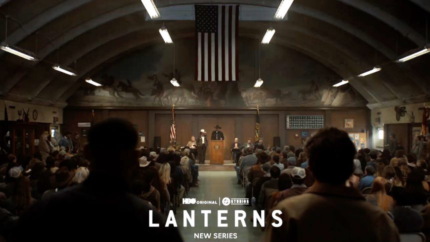 Affiche officielle de Lanterns, la série HBO/DC Studios avec Kyle Chandler et Aaron Pierre, annoncée pour le 16 août 2026