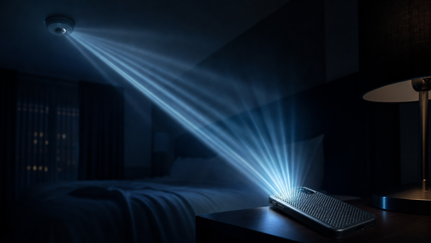 SweepLED, concept de détection de caméras cachées par balayage LED sur smartphone
