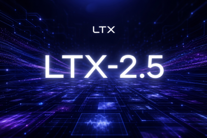 Logo LTX avec le nom du modèle 2.5, world model vidéo open weights