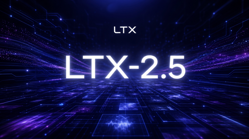 Logo LTX avec le nom du modèle 2.5, world model vidéo open weights