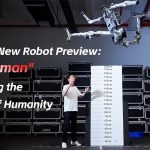 Robot humanoïde Unitree Superman en plein saut de deux mètres, visuel officiel du fabricant