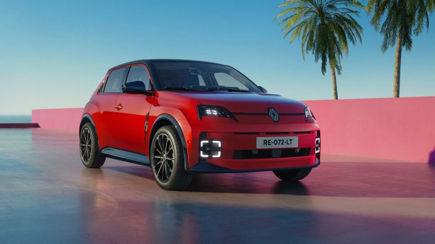 Photo officielle de la Renault 5 E-Tech 2026, couleurs revues et nouvelle version LFP d'entrée de gamme