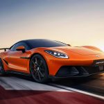Denza Z, supercar électrique de BYD, photo officielle du constructeur sur circuit