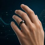 Bague connectée santé mesurant glucose, alcool et cétones dans la sueur, rendu concept