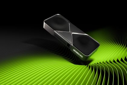 Carte graphique NVIDIA GeForce RTX 5090, visuel officiel de l annonce de DLSS 5 reserve aux RTX 50